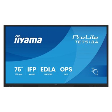 IIYAMA Monitor 75" TE7513A-B1AG, UHD, Signage
